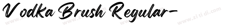 Vodka Brush Regular字体转换